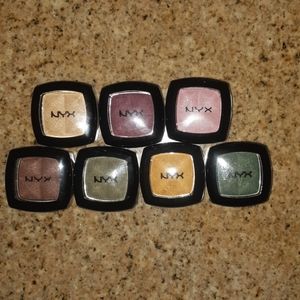 NYX Makeup - LOT OF 7 SINGLE NYX EYESHADOWS NYX Makeup - LOT OF 7 SINGLE NYX EYESHADOWS